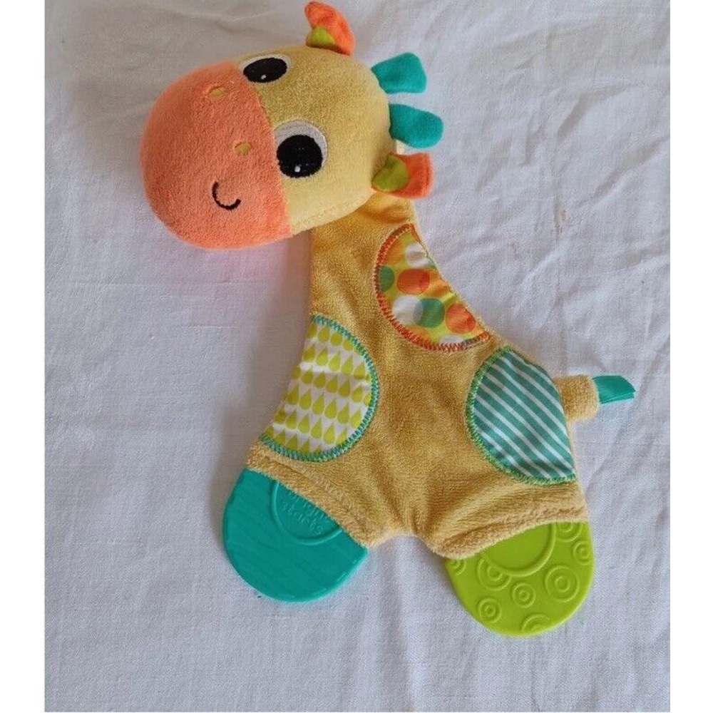 BRIGHT STARTS Baby Giraffe Comforter Soft Plush Toy Teether Blankie